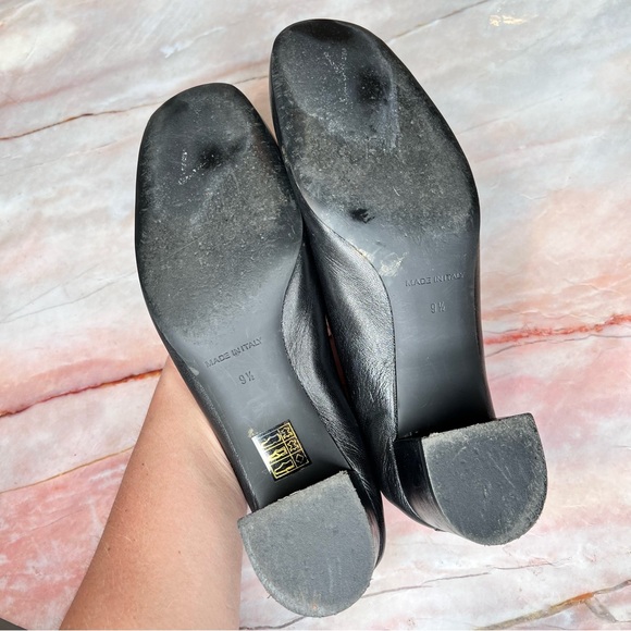 Everlane Day Heel Black Leather Block Heels 9.5 - Picture 6 of 6